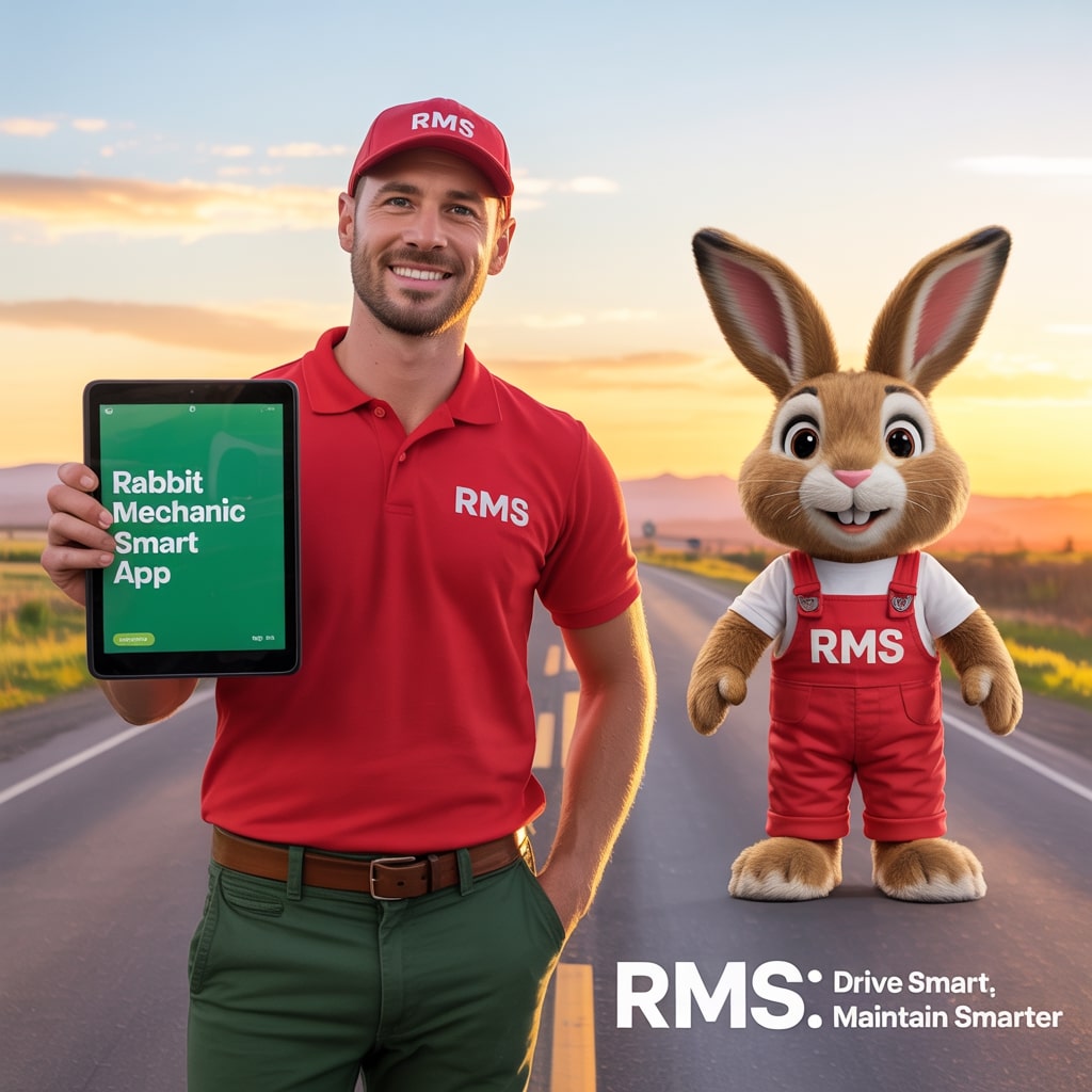 Mechanic working on truck